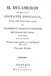Giovanni Boccaccio - Il Decameron - Venezia, Vitarelli 1813 (con 4 belle tavole - ottima legatura) Giovanni Boccaccio - Il Decameron - Venezia, Vitarelli 1813 (con 4 belle tavole - ottima legatura)