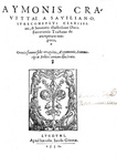 L'Umanesimo giuridico in Italia: Aimone Cravetta - Tractatus de antiquitate temporis - Lugduni 1550 L'Umanesimo giuridico in Italia: Aimone Cravetta - Tractatus de antiquitate temporis - Lugduni 1550