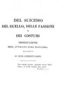 Luigi Piantanida - Del suicidio dissertazione - Milano, Antonio Fontana, 1828 (rara prima edizione) Luigi Piantanida - Del suicidio dissertazione - Milano, Antonio Fontana, 1828 (rara prima edizione)