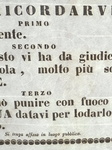 Bando gesuita contro l'uso della bestemmia nello Stato Pontificio - 1790/1820 circa