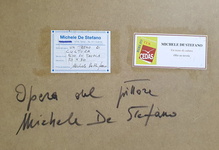 Michele De Stefano - Un treno di cultura - anni Duemila (olio su tavola - esposto e con autentica) Michele De Stefano - Un treno di cultura - anni Duemila (olio su tavola - esposto e con autentica)