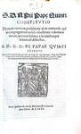Bolla di Pio V che disciplina il voto di obbedienza negli ordini secolari - Roma, Blado 1567 Bolla di Pio V che disciplina il voto di obbedienza negli ordini secolari - Roma, Blado 1567