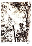 James Fenimore Cooper - L'ultimo dei mohicani - Roma, Belardetti 1945 (illustrazioni a tinta bistro)