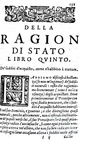 Un grande classico del pensiero politico: Giovanni Botero - Della ragione di Stato - Giolito 1598