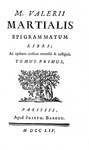 Gli Epigrammi di Marziale: Epigrammatum libri ad optimos codices recensiti - 1754 (bella legatura) Gli Epigrammi di Marziale: Epigrammatum libri ad optimos codices recensiti - 1754 (bella legatura)