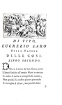 Lucrezio - Della natura delle cose tradotti da Alessandro Marchetti - 1754 (con decine di incisioni) Lucrezio - Della natura delle cose tradotti da Alessandro Marchetti - 1754 (con decine di incisioni)