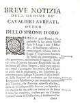 Bergamaschi - Notizia istorica dell'Ordine de' Cavalieri aureati - Torino 1695 (rara prima edizione) Bergamaschi - Notizia istorica dell'Ordine de' Cavalieri aureati - Torino 1695 (rara prima edizione)
