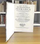La prima edizione critica dell'opera di Francesco Petrarca: Le rime - Modena 1711 (prima edizione)