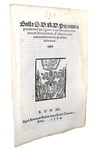 Bolla di Pio IV che disciplina le residenze dei prelati - Roma, Blado 1564 Bolla di Pio IV che disciplina le residenze dei prelati - Roma, Blado 1564