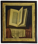 Natura morta con libro antico e manoscritto - seconda met� del Settecento (1770/1790) - olio su tela Natura morta con libro antico e manoscritto - seconda met� del Settecento (1770/1790) - olio su tela