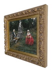 Fabio Cipolla - Ore liete in giardino - fine XIX / inizi XX secolo (circa 1895/1905) olio su tavola Fabio Cipolla - Ore liete in giardino - fine XIX / inizi XX secolo (circa 1895/1905) olio su tavola