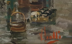 Vincenzo Irolli - Mercato a Napoli - inizi del XX secolo (olio su tavola lignea) Vincenzo Irolli - Mercato a Napoli - inizi del XX secolo (olio su tavola lignea)