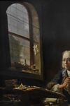 Justus Juncker - A Scholar Sitting at his Desk - inizi del XX secolo (olio su tavola) Justus Juncker - A Scholar Sitting at his Desk - inizi del XX secolo (olio su tavola)