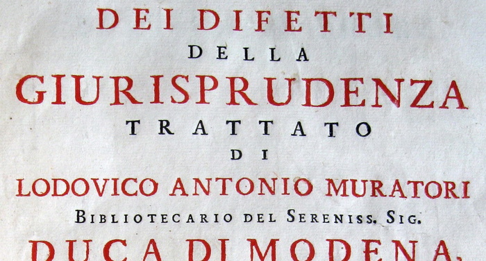 Ludovico Antonio Muratori - Dei difetti della giurisprudenza Ludovico Antonio Muratori - Dei difetti della giurisprudenza