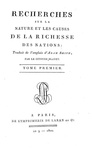 Un grande classico di economia: Adam Smith - Recherches sur la richesse des nations - Paris 1800 Un grande classico di economia: Adam Smith - Recherches sur la richesse des nations - Paris 1800