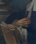 Ritratto di avvocato con codice - seconda met� del Seicento (olio su tela) Ritratto di avvocato con codice - seconda met� del Seicento (olio su tela)