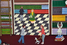 Heinz Sedlick - In der bibliothek - 1994 (acrilico su tavola) Heinz Sedlick - In der bibliothek - 1994 (acrilico su tavola)