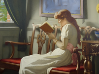 Edward C. Radford - An intersting book - fine XIX secolo (1890/1900) - tecnica mista su cartoncino Edward C. Radford - An intersting book - fine XIX secolo (1890/1900) - tecnica mista su cartoncino