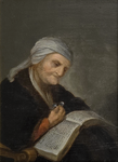 Old woman reading - seconda met� del XVII secolo (1660/90) - olio su tavola lignea di area fiamminga Old woman reading - seconda met� del XVII secolo (1660/90) - olio su tavola lignea di area fiamminga