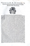 Bolla di Pio V sulla gestione della Fabbrica di San Pietro - Roma, Blado 1571 Bolla di Pio V sulla gestione della Fabbrica di San Pietro - Roma, Blado 1571