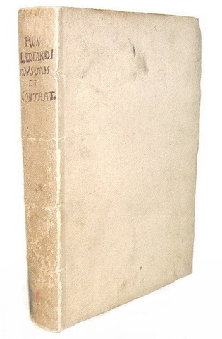 Diritto e usura: Honoratus Leotardus - Liber singularis de usuris - Brixiae 1701 (edizione in folio) Diritto e usura: Honoratus Leotardus - Liber singularis de usuris - Brixiae 1701 (edizione in folio)