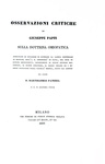 Giuseppe Papis - Osservazioni critiche sulla dottrina omiopatica - 1837 (rarissima prima edizione) Giuseppe Papis - Osservazioni critiche sulla dottrina omiopatica - 1837 (rarissima prima edizione)