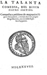 La letteratura erotica nel Cinquecento: Pietro Aretino - Quattro comedie - Londra, John Wolf, 1588 La letteratura erotica nel Cinquecento: Pietro Aretino - Quattro comedie - Londra, John Wolf, 1588