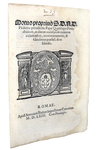 Moto proprio di Pio IV che disciplina i benefici ecclesiastici - Roma, Blado 1563 Moto proprio di Pio IV che disciplina i benefici ecclesiastici - Roma, Blado 1563