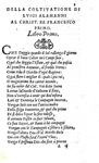 Un grande classico del Cinquecento: Luigi Alamanni - La coltivatione - Firenze, Giunti 1549 Un grande classico del Cinquecento: Luigi Alamanni - La coltivatione - Firenze, Giunti 1549