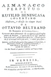 Un classico di astrologia: Rutilio Benincasa - Almanacco perpetuo - 1784 (con decine di xilografie) Un classico di astrologia: Rutilio Benincasa - Almanacco perpetuo - 1784 (con decine di xilografie)