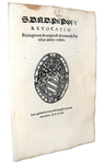 Bolla di Pio V che disciplina la revoca di privilegi e immunit� ecclesiatiche - Roma, Blado 1568 Bolla di Pio V che disciplina la revoca di privilegi e immunit� ecclesiatiche - Roma, Blado 1568