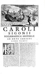 L'opera del grande storiografo modenese Carlo Sigonio: Opera omnia - Milano 1732-37 (sette volumi)