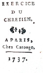 Straordinario libro in miniatura (cm 3,4): Exercice du chretien - Paris 1737 (bel cofanetto coevo) Straordinario libro in miniatura (cm 3,4): Exercice du chretien - Paris 1737 (bel cofanetto coevo)
