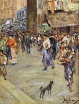 Vincenzo Migliaro - Scorcio di Napoli - inizi del XX secolo (olio su tavola lignea) Vincenzo Migliaro - Scorcio di Napoli - inizi del XX secolo (olio su tavola lignea)
