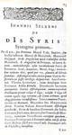 Storia delle religioni: John Selden - De dis Syris syntagmata - Elzevier 1629 (seconda edizione) Storia delle religioni: John Selden - De dis Syris syntagmata - Elzevier 1629 (seconda edizione)