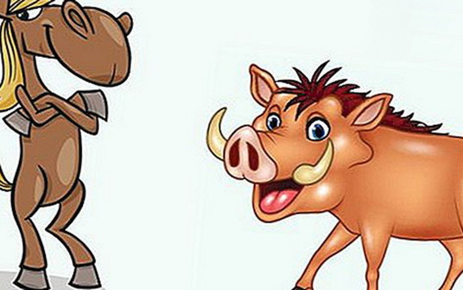 Esopo - Il cinghiale e il cavallo