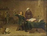 David Teniers il Giovane - L'alchimista e i suoi libri - fine del XVIII secolo (olio su tavola)