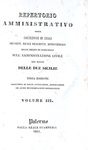 Repertorio amministrativo ossia leggi del Regno delle Due Sicilie - Palermo 1841 Repertorio amministrativo ossia leggi del Regno delle Due Sicilie - Palermo 1841