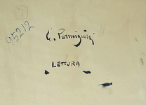 Aldo Parmigiani - Lettura - 1995 (olio su tavola lignea con autentica) Aldo Parmigiani - Lettura - 1995 (olio su tavola lignea con autentica)