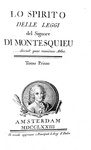 Montesquieu - Lo spirito delle leggi - Amsterdam 1773 (rara prima edizione italiana integrale)