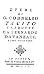 Tacito - Opere (Annali, Storie, Germania, Vita di Agricola) - Parigi 1760 (bella legatura coeva) Tacito - Opere (Annali, Storie, Germania, Vita di Agricola) - Parigi 1760 (bella legatura coeva)