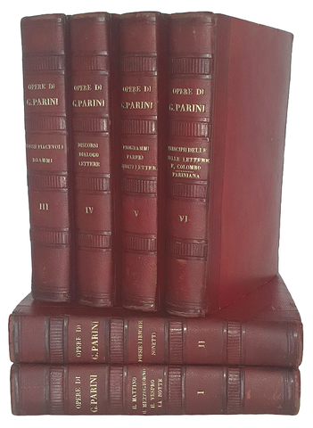 Giuseppe Parini - Opere - Milano 1801/04 (prima edizione complessiva - rara tiratura su carta forte) Giuseppe Parini - Opere - Milano 1801/04 (prima edizione complessiva - rara tiratura su carta forte)