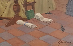 Harry Eliott (after) - Le clerg� dans la biblioth�que - 1950 ca. (olio su tavola) Harry Eliott (after) - Le clerg� dans la biblioth�que - 1950 ca. (olio su tavola)