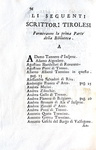 Giacomo Tartarotti - Saggio della biblioteca tirolese o notizie degli scrittori del Tirolo - 1733 Giacomo Tartarotti - Saggio della biblioteca tirolese o notizie degli scrittori del Tirolo - 1733