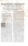 Umanesimo giuridico: Francois Connan - Commentariorum juris civilis libri X - Neapoli 1724 Umanesimo giuridico: Francois Connan - Commentariorum juris civilis libri X - Neapoli 1724
