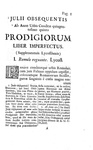 Fenomeni paranormali: Julius Obsequens - Quae supersunt ex libro de prodigiis - Leiden 1720