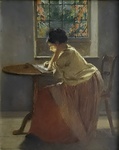 Haynes King - The love letter (la lettera d'amore) - 1870/75 (olio su tela) Haynes King - The love letter (la lettera d'amore) - 1870/75 (olio su tela)