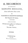 Giovanni Boccaccio - Il Decameron - Venezia, Vitarelli 1813 (con 4 belle tavole - ottima legatura) Giovanni Boccaccio - Il Decameron - Venezia, Vitarelli 1813 (con 4 belle tavole - ottima legatura)