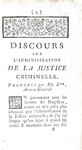 Illuminismo e diritto penale: Servan - Discours sur l'administration de la justice criminelle - 1768 Illuminismo e diritto penale: Servan - Discours sur l'administration de la justice criminelle - 1768