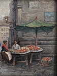 Attilio Pratella - Via Marina a Napoli - fine Ottocento/inizi Novecento (olio su tavoletta lingea) Attilio Pratella - Via Marina a Napoli - fine Ottocento/inizi Novecento (olio su tavoletta lingea)